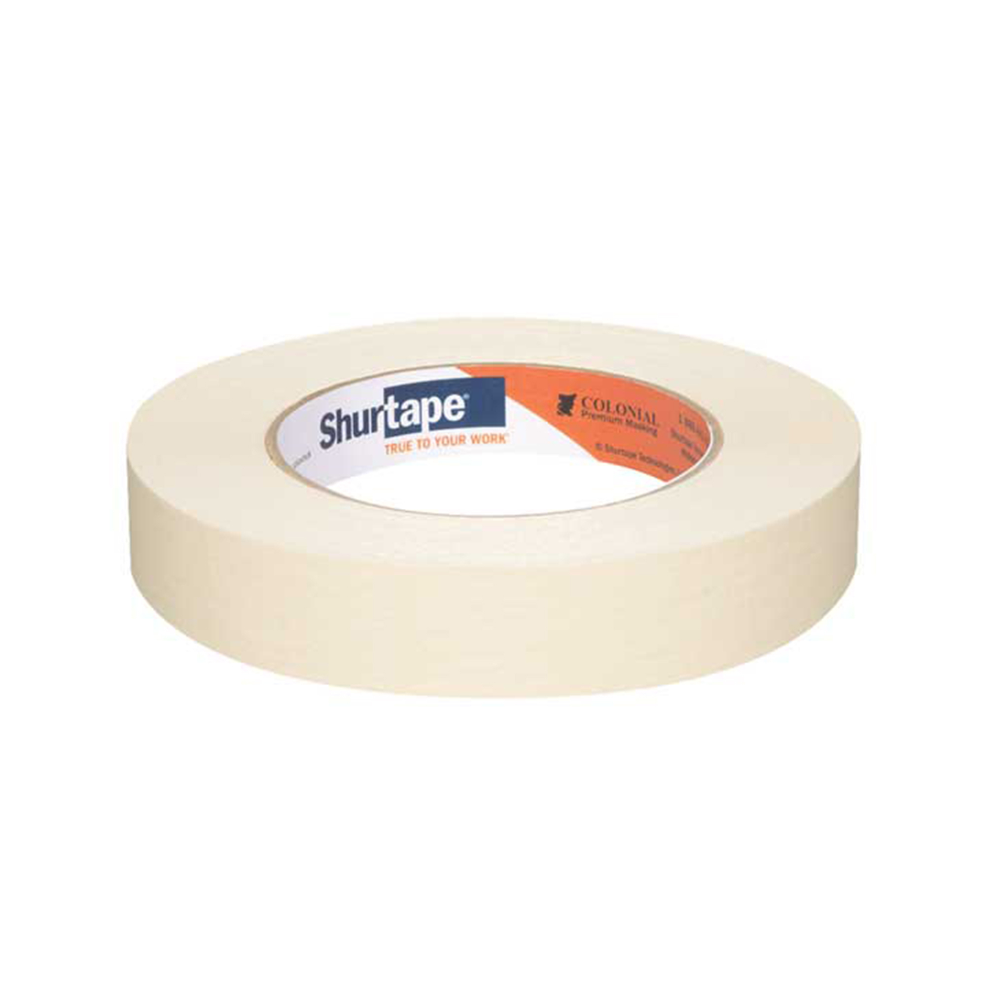 Shurtape Colonial Premium Grade High Adhesion Masking Tape — 24mm x 55m, 6.4 Mil, Beige, 200°F, Model# SHT100743